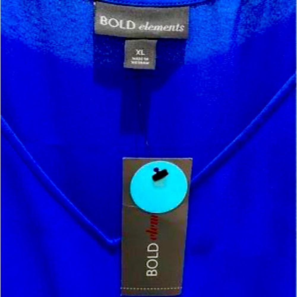 Bold Elements Women’s Royal Blue Romper Lined Cold Shoulder NWT - Picture 2 of 7